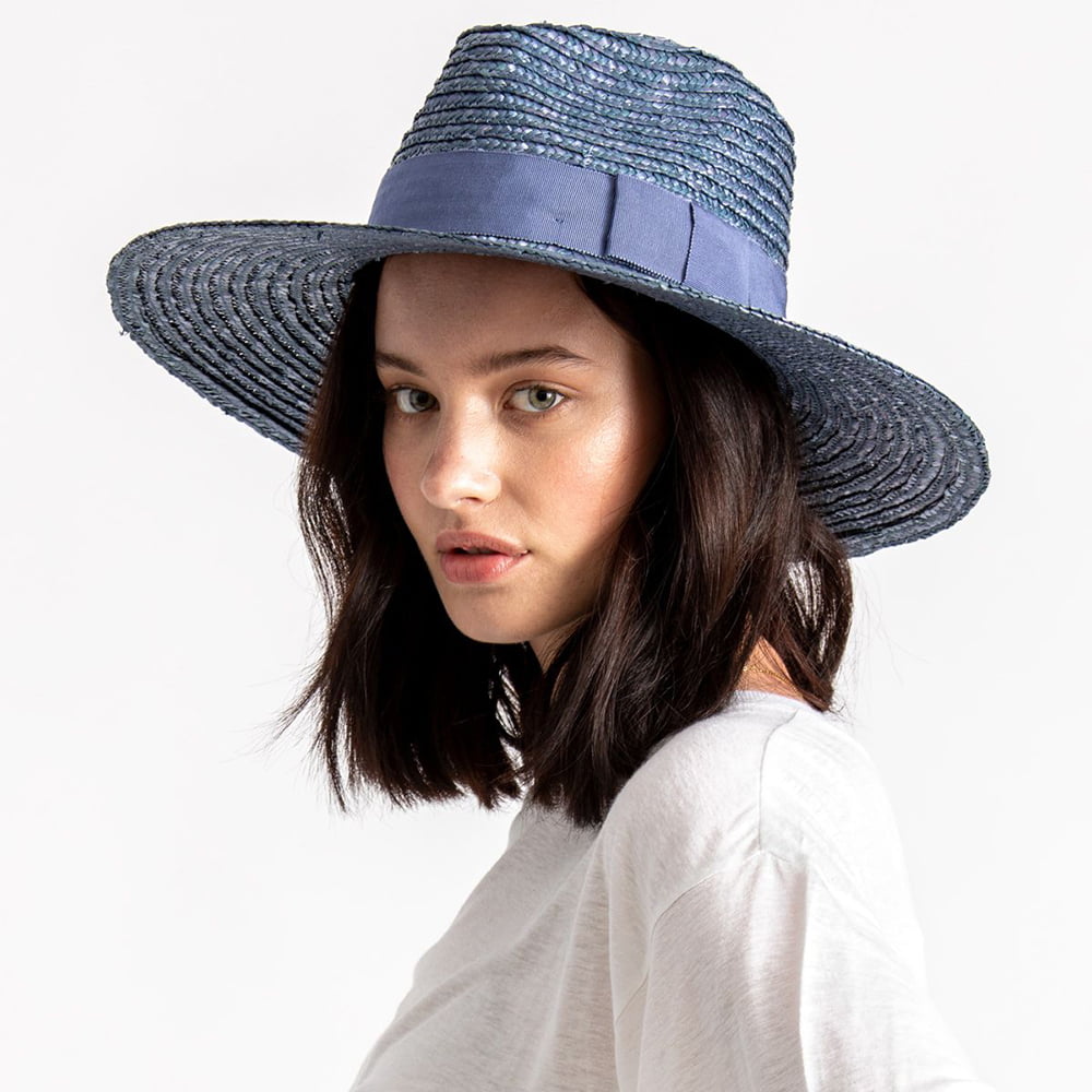 Brixton Hats Joanna Straw Sun Hat - Ice Blue