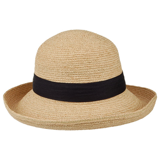 Scala Ravello Fine Braid Raffia Sun Hat - Natural