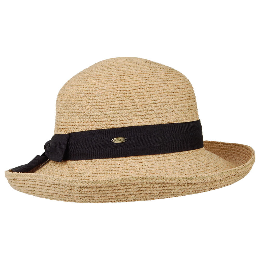 Scala Ravello Fine Braid Raffia Sun Hat - Natural