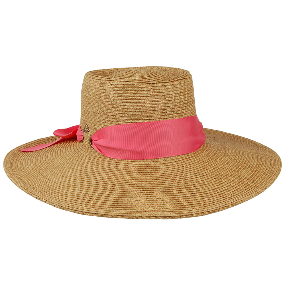 Cappelli Hats Dorothy Paper Braid Sun Hat - Natural-Coral – Village Hats