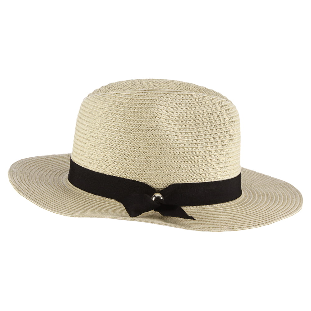 Scala Hats Beatty Paper Braid Safari Fedora Hat - Natural