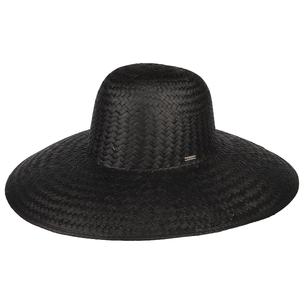 Brixton Hats Janae Wide Brim Straw Sun Hat - Black