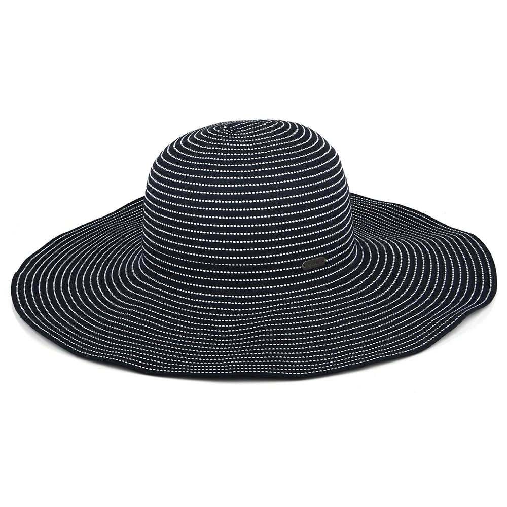 Barbour Hats Lyndale Packable Wide Brim Sun Hat - Navy-Cream – Village Hats