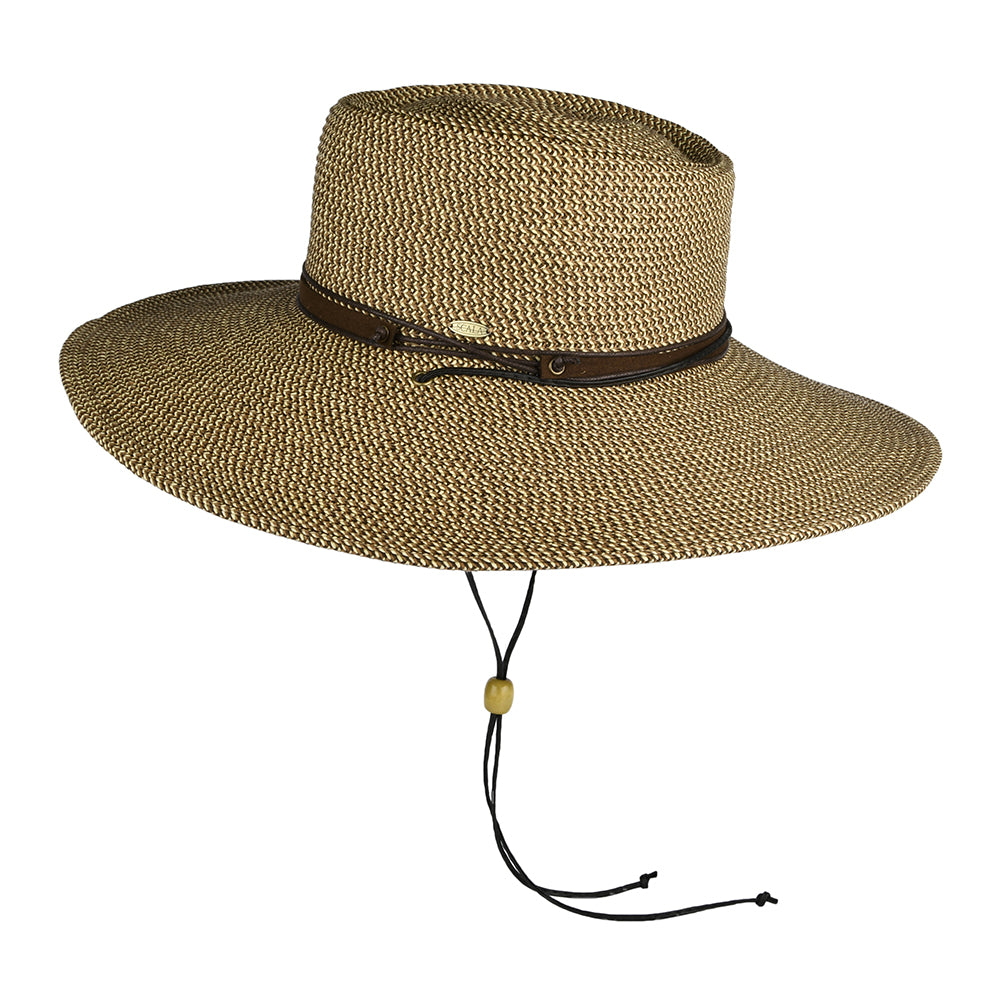 Scala Hats Bruges Paper Braid Boater Hat - Brown