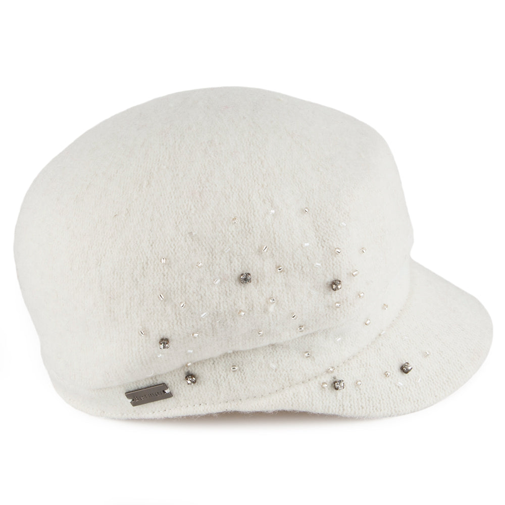 Betmar Hats Lynn Baker Boy Cap - Winter White