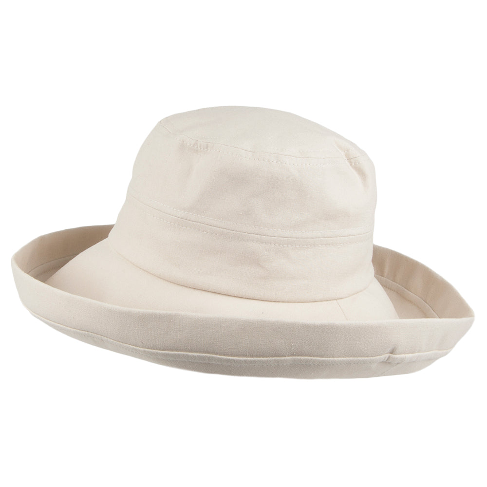 sur la tête Lily Linen-Cotton Packable Sun Hat - Sand – Village Hats