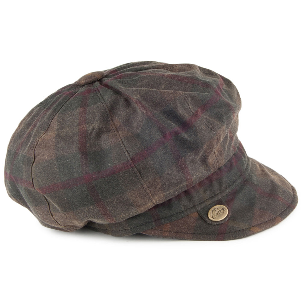 Olney Hats Maggie Wax Hunters Baker Boy Cap - Olive