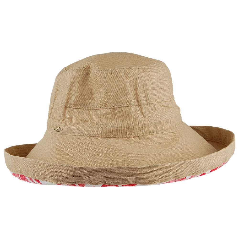 Scala Hats Aninata Cotton Packable Sun Hat - Desert Sand