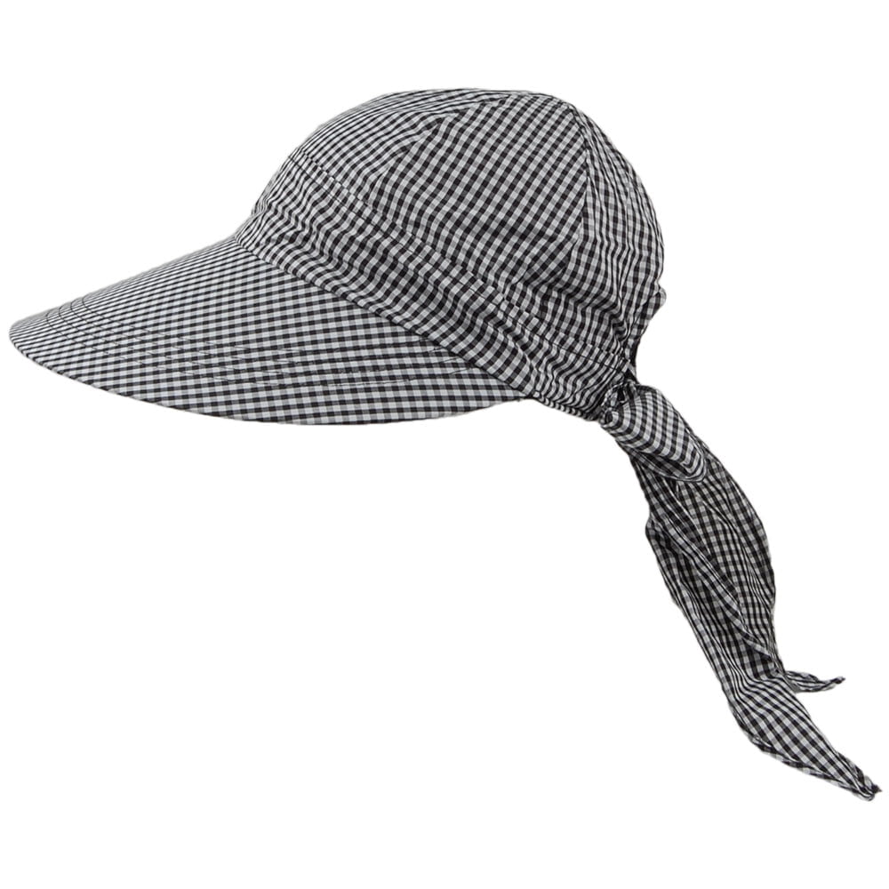 Betmar Hats Gingham Face Framer - Black-White