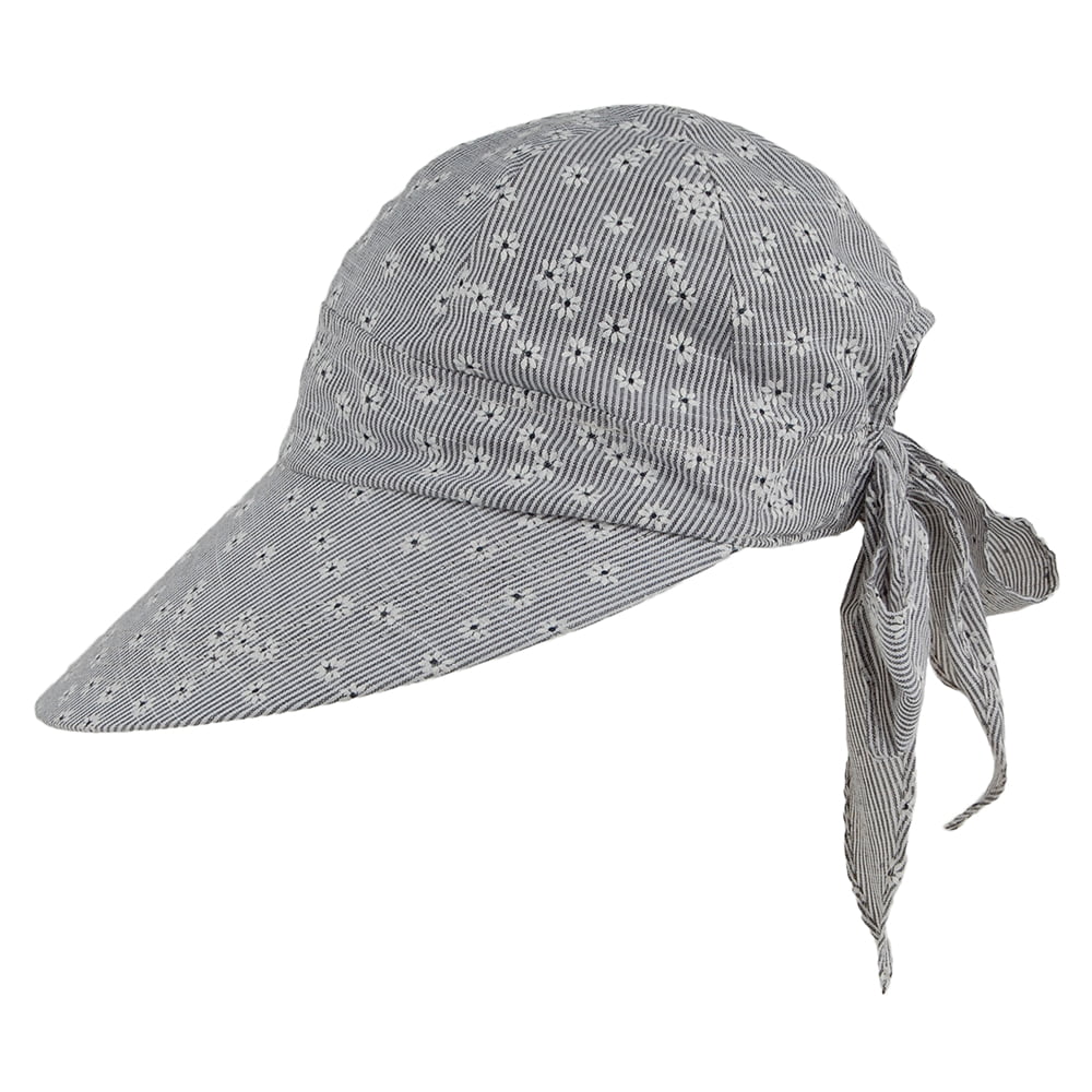 Betmar Hats Daisy Face Framer - Navy Multi