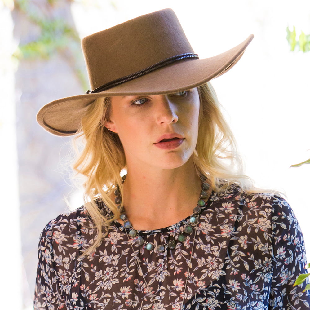 Scala Hats Gela Wool Felt Gaucho Hat - Pecan