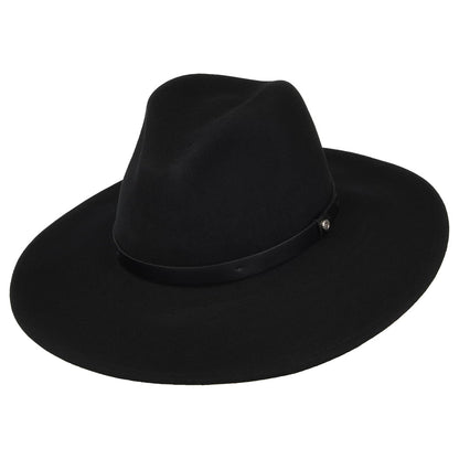 Brixton Hats Layton Big Brim Fedora Hat - Black