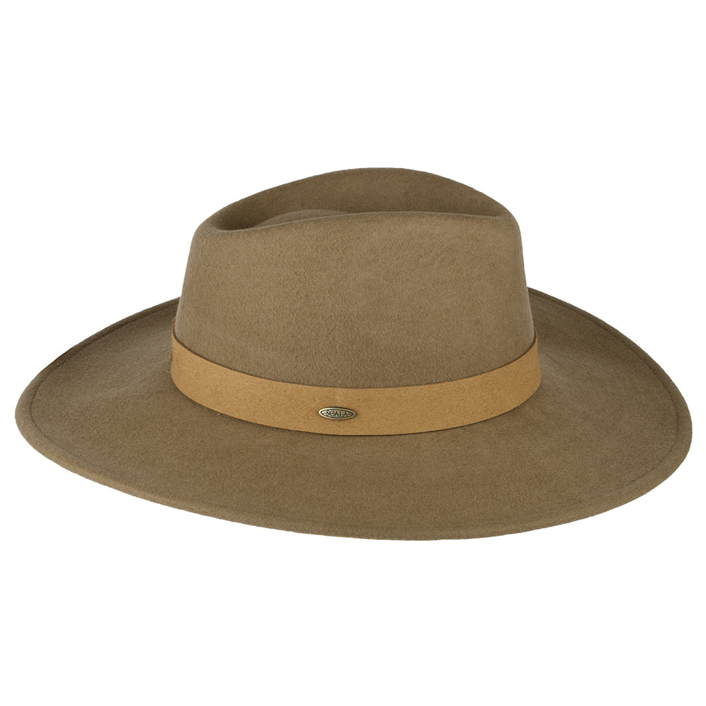 Scala Hats Inaki Wool Felt Safari Fedora Hat - Camel