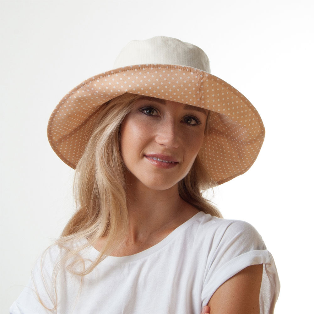 sur la tête Soleil Packable Sun Hat - Beige