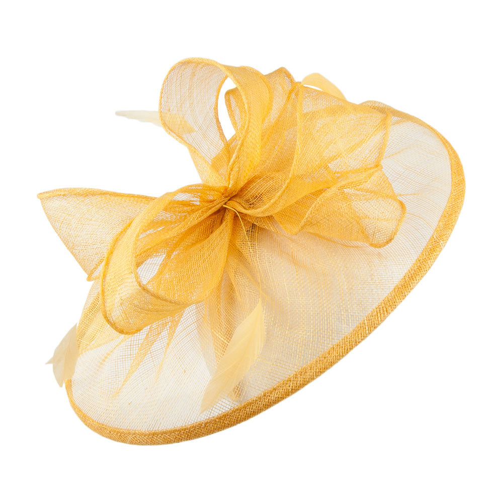 Failsworth Hats Ginny Disc Fascinator - Yellow