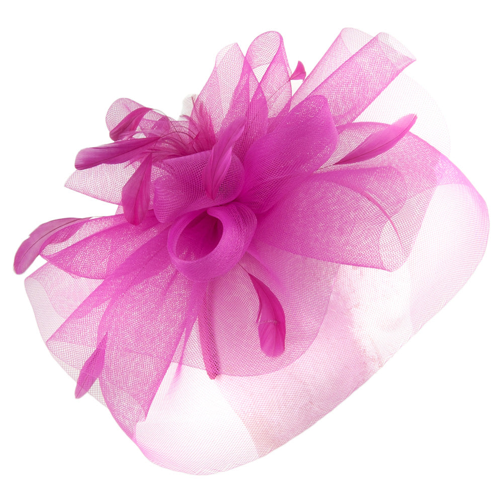 Jane Anne Designs Joanne Veil Fascinator - Fuchsia