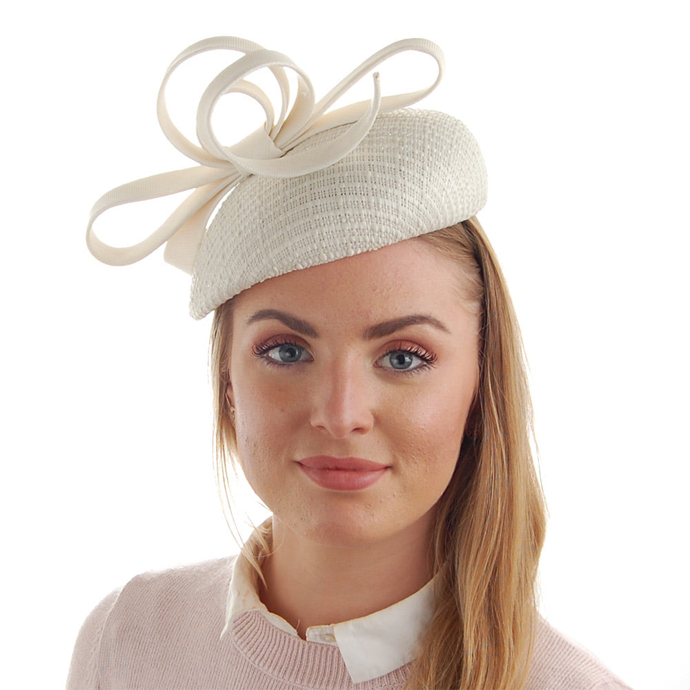 Whiteley Hats Lucille Pillbox Hat - Ivory