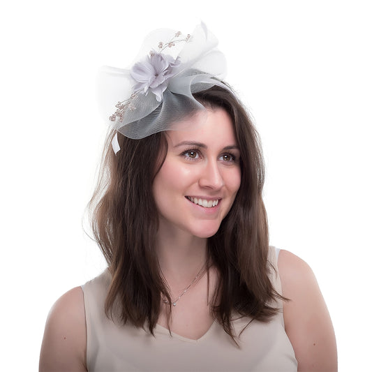 Jane Anne Designs Clementine Fascinator - Silver