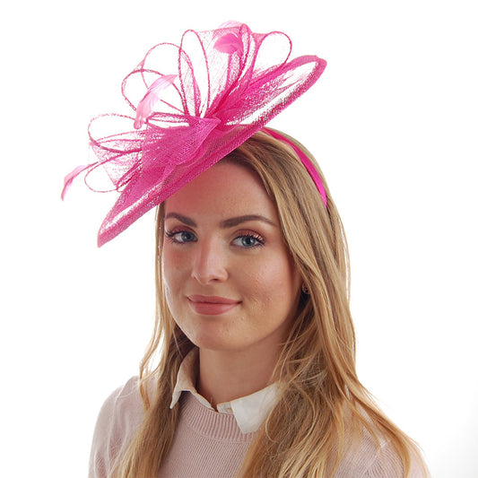 Failsworth Hats Ginny Disc Fascinator - Fuchsia