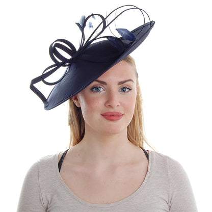 Failsworth Hats Virginia Disc Fascinator - Navy Blue