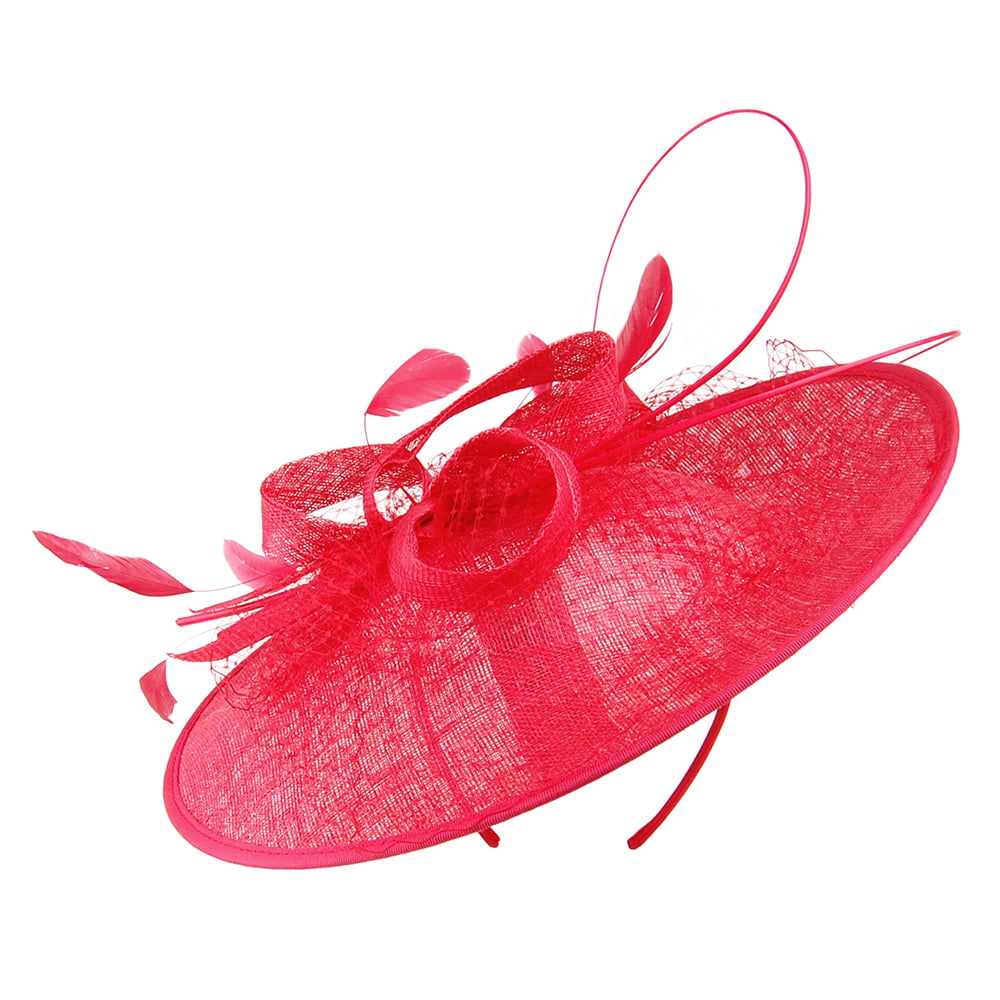 Failsworth Hats Lunar Disc Fascinator - Red