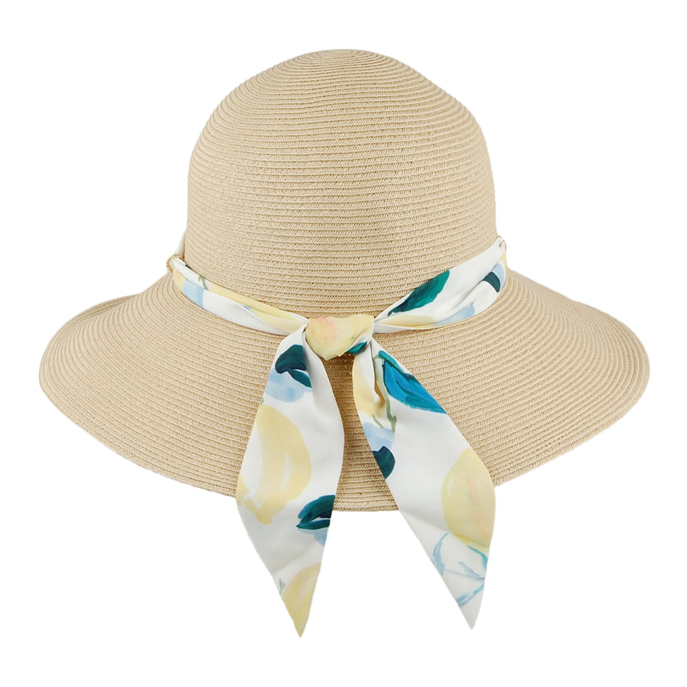 Joules Hats Violet Sun Hat With Detachable Scarf - Natural-Yellow