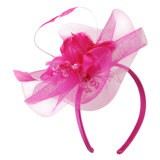 Jane Anne Designs Clementine Fascinator - Fuchsia