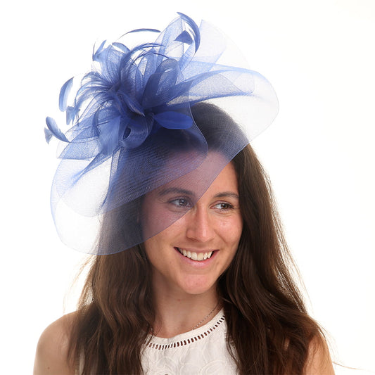 Jane Anne Designs Joanne Veil Fascinator - Cobalt