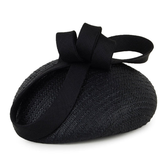 Whiteley Hats Freya Straw Pillbox Hat - Black