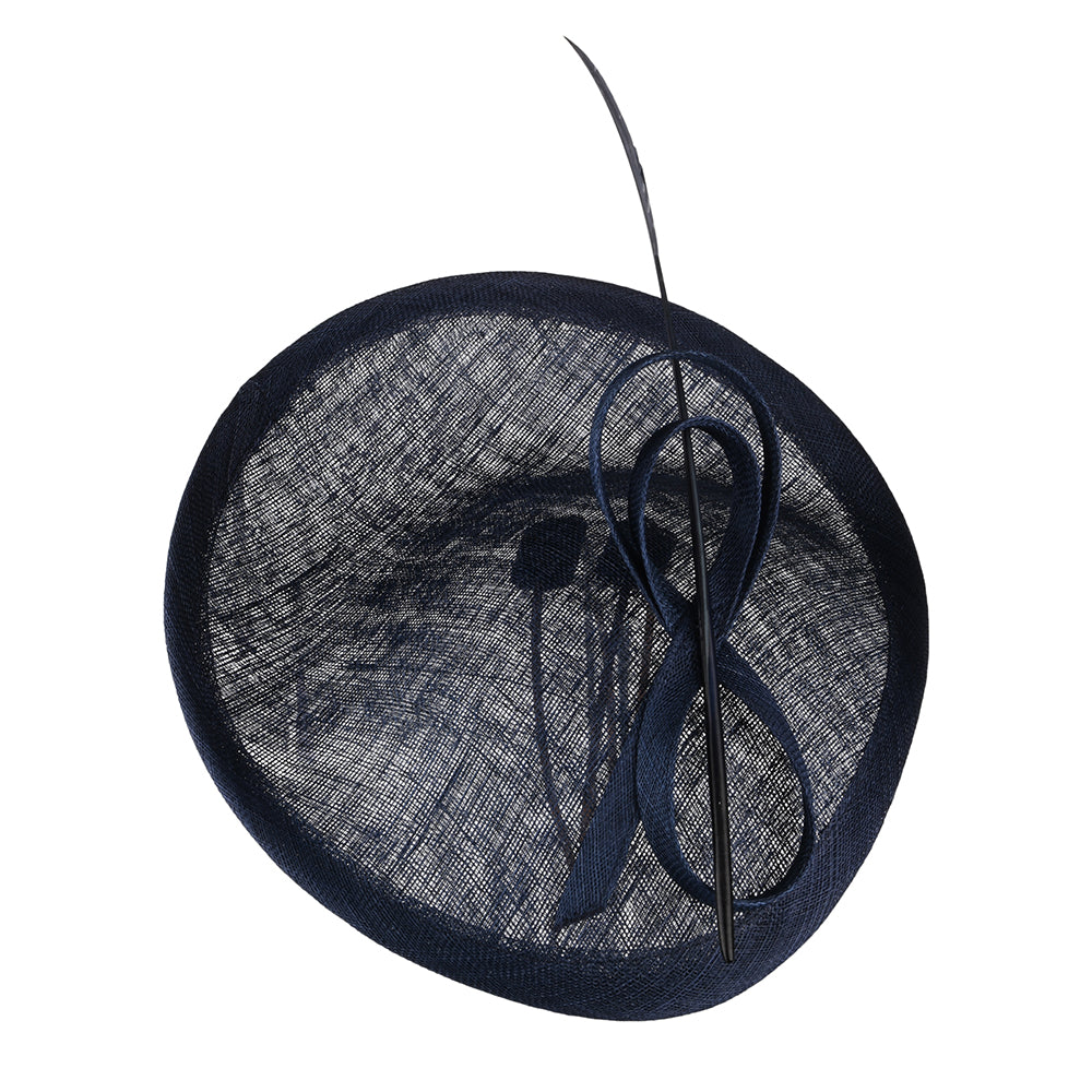 Whiteley Hats Tulip Disc Fascinator - Navy Blue