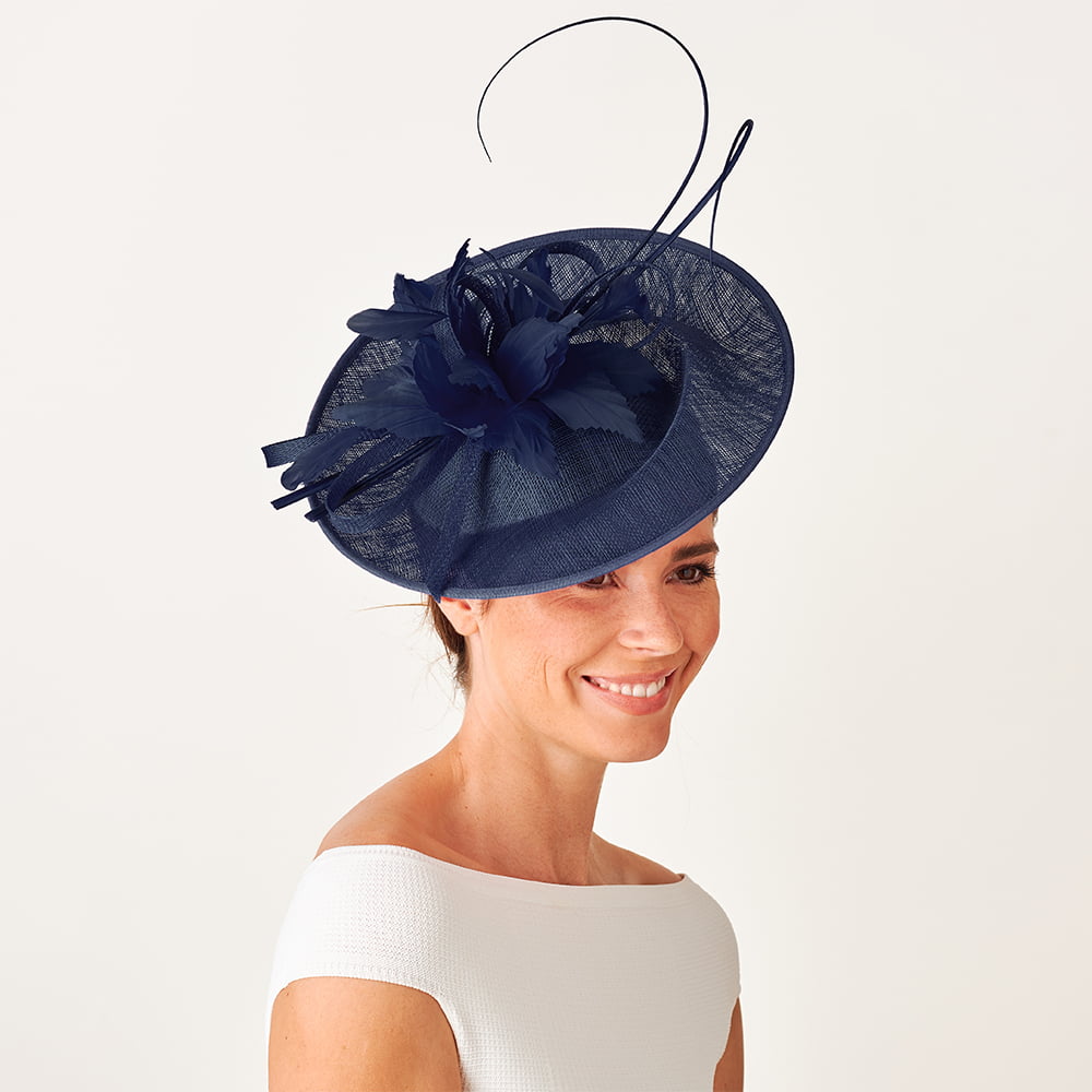 Failsworth Hats Constance Disc Fascinator - Navy Blue