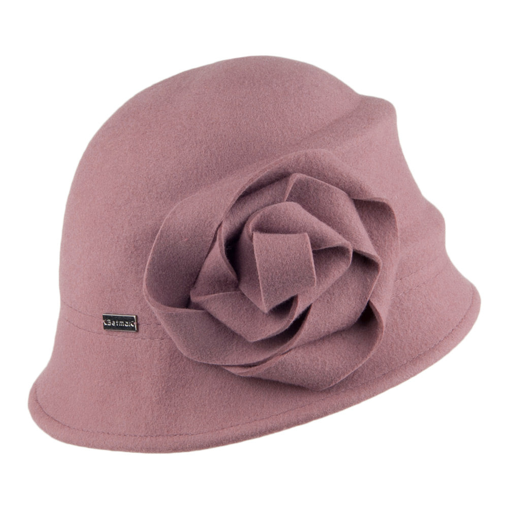 Betmar Hats Alexandrite Cloche - Blush