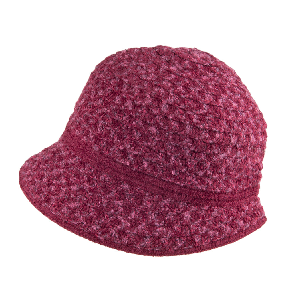 Betmar Hats Willow Cloche Hat - Bordeaux Multi