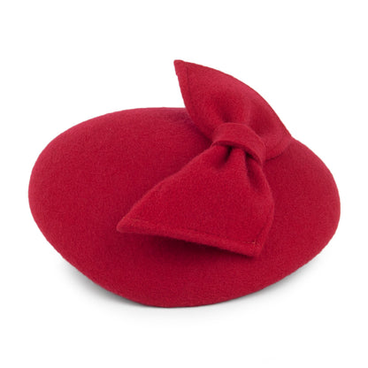 Whiteley Hats Kate Pillbox Hat with Bow - Red