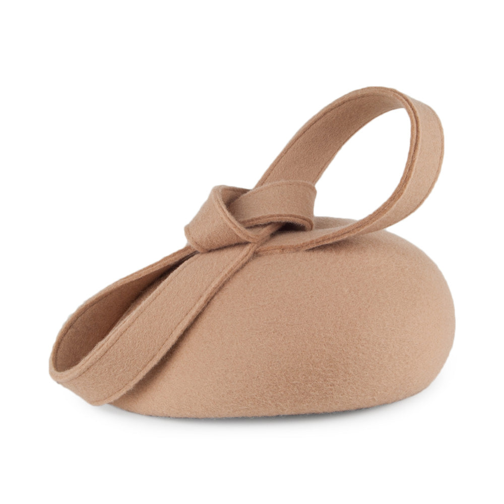 Whiteley Hats Carlita Pillbox Hat With Swirl - Camel