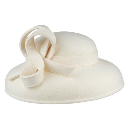 Whiteley Hats Molly Occasion Hat With Swirl - Winter White