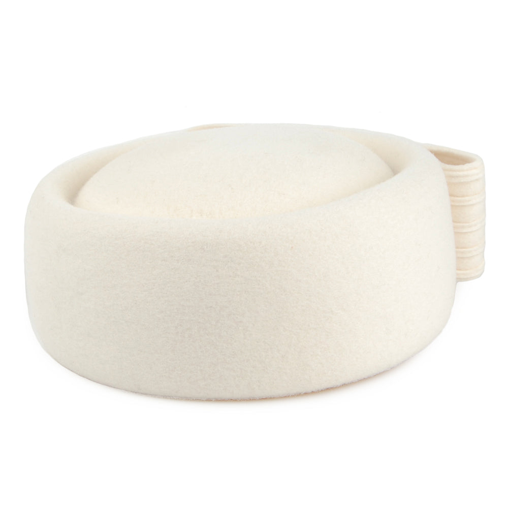 Whiteley Hats Jackie O Loop Bow Wool Pillbox Hat - Off White – Village Hats