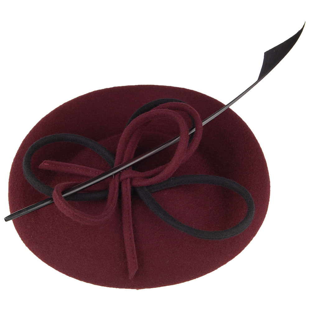 Whiteley Hats Arwyn Disc Fascinator - Mulberry