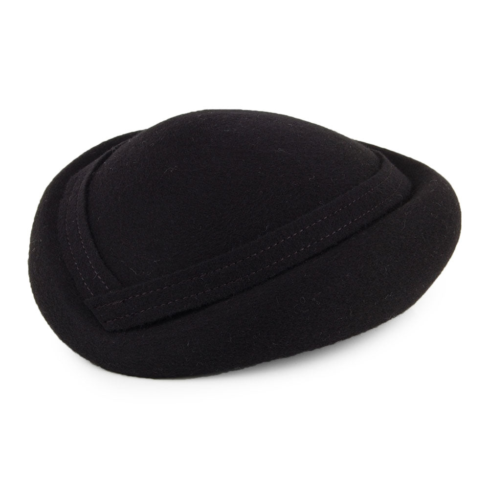 Whiteley Hats Maria Wool Pillbox Hat - Black