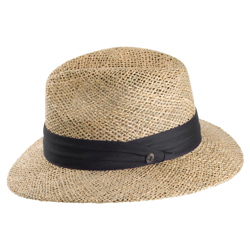 Jaxon & James Seagrass Straw Safari Fedora - Natural