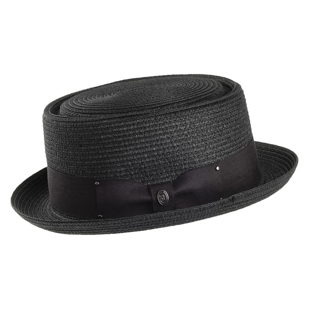 Jaxon & James Toyo Braided Pork Pie Hat - Black