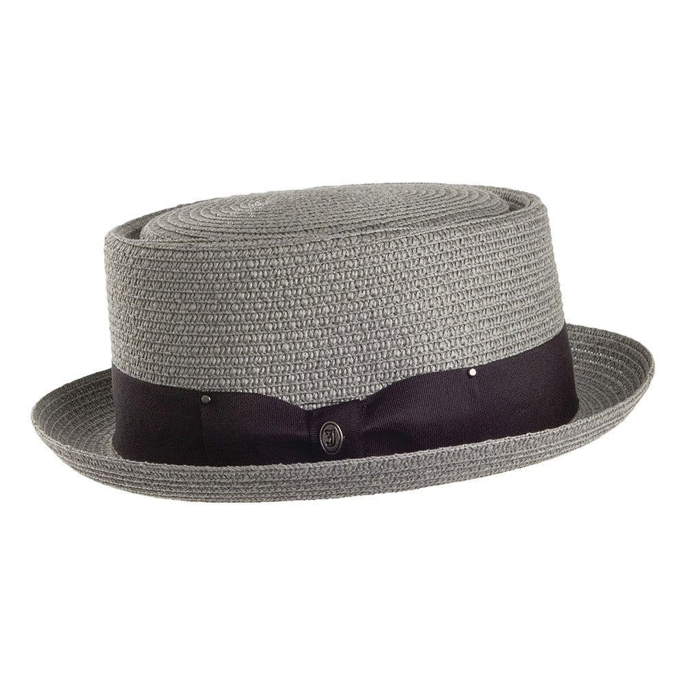 Jaxon & James Toyo Braided Pork Pie Hat - Grey