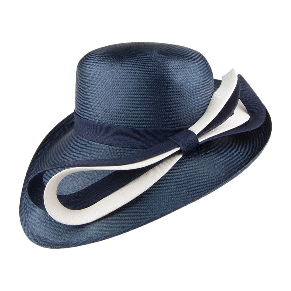 Whiteley Hats Ava Occasion Hat - Navy-White