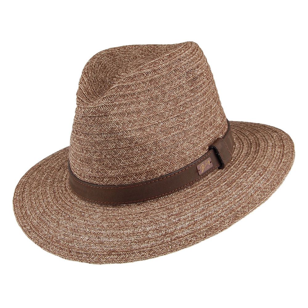 Bailey Hats Foley Down Brim Fedora Hat - Brown