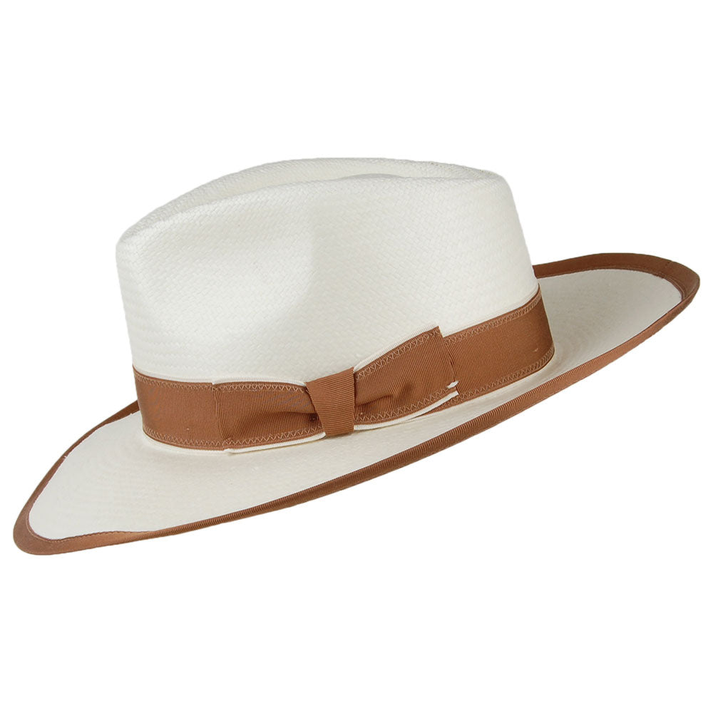 Signes Hats Wild Bill Panama Fedora Hat - Bleach