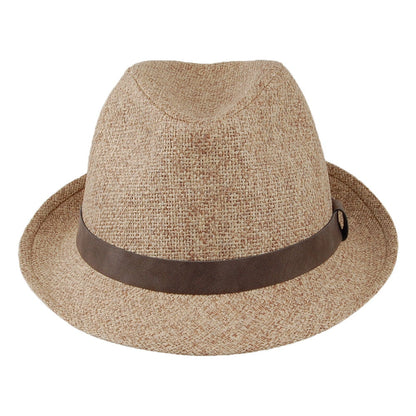 Failsworth Hats Straw Trilby Hat - Sand