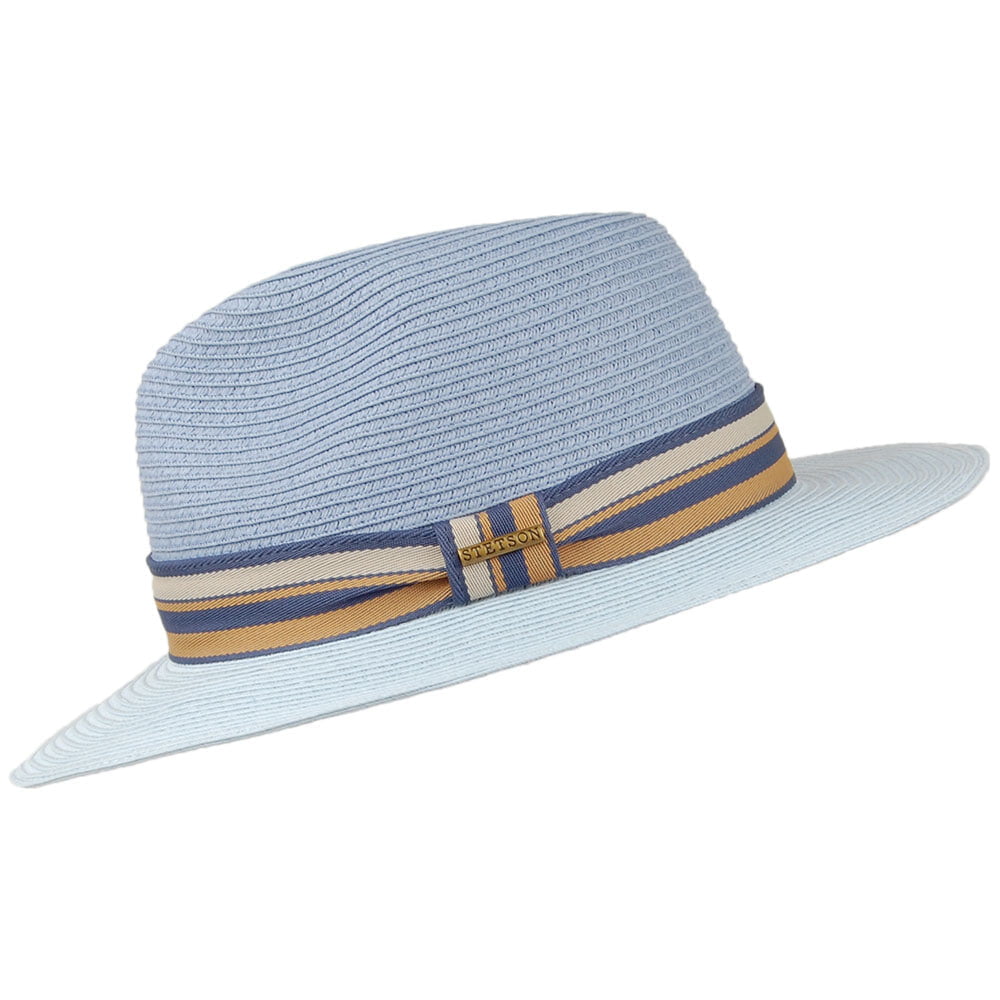 Stetson Hats Traveller Safari Fedora Hat - Light Blue