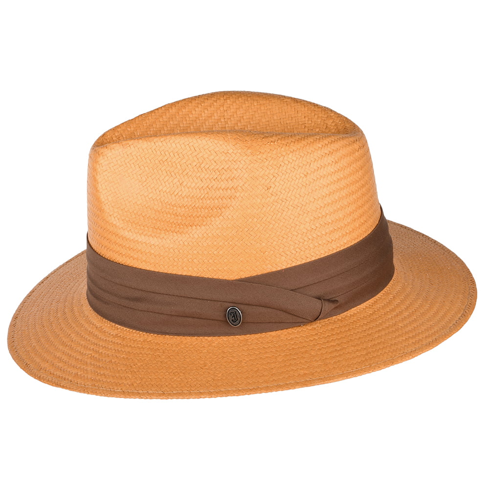 Jaxon & James Toyo Safari Fedora with Brown Band - Tan