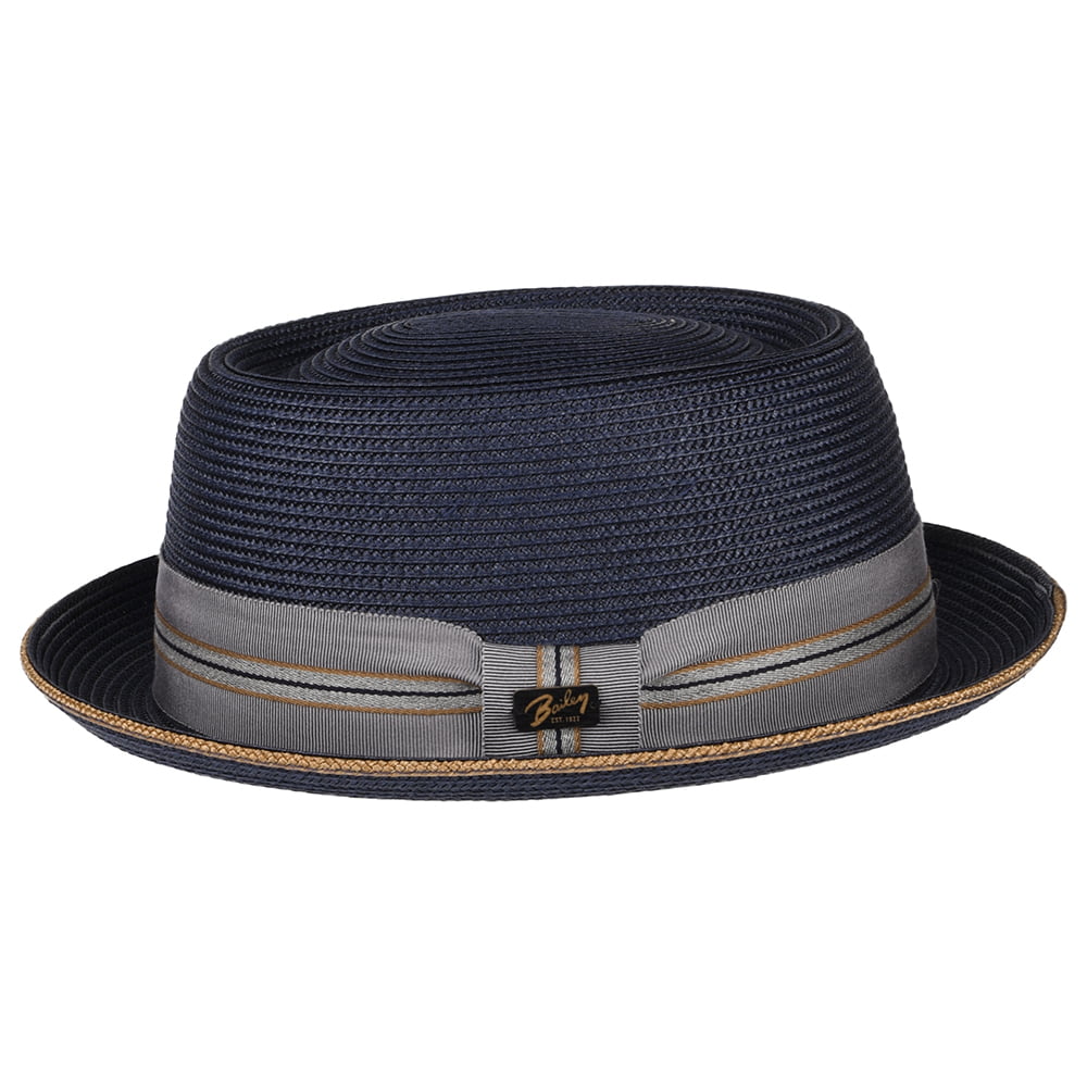 Bailey Hats Carver Pork Pie Hat - Navy Blue