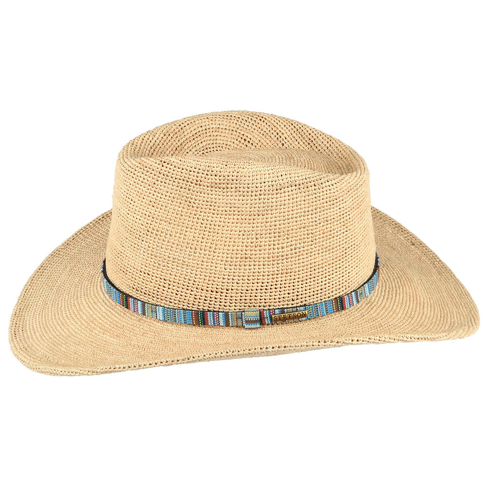 Stetson Hats Crocheted Raffia Cowboy Hat - Natural